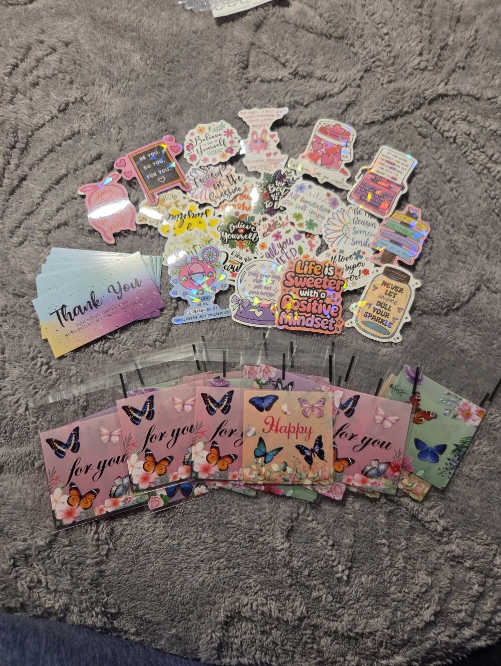Thank You Resellers Bundle, Cards, Bags & Inspirational Stickers, New #1